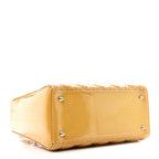 Patent Cannage Medium Lady Dior Dark Beige