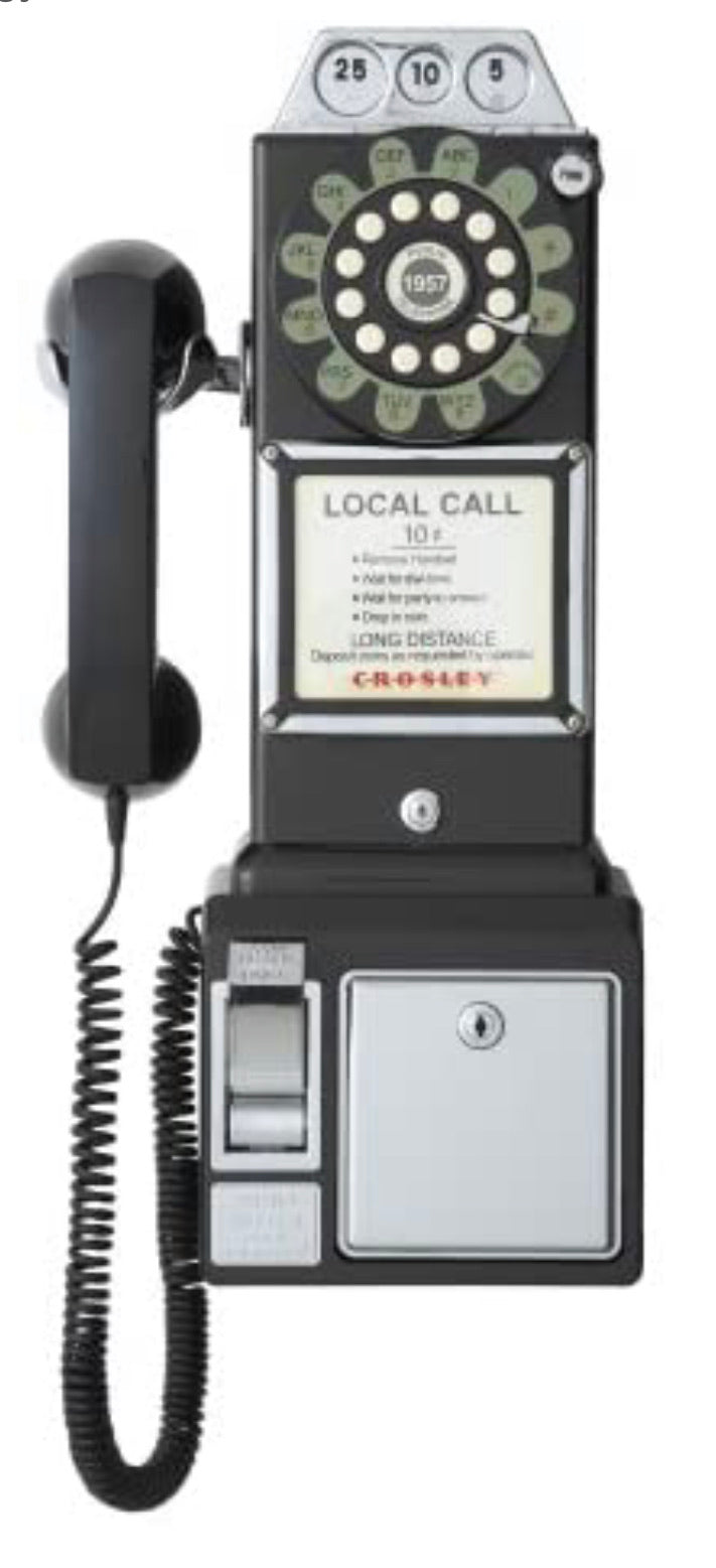 Crosley 1950's Payphone With Push Button Technology