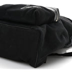 Canvas Signature Embroidered City Backpack Black