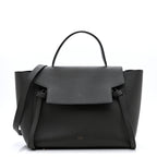 Grained Calfskin Mini Belt Bag Grey