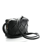 Lambskin Maxi Intrecciato Small Cassette Camera Bag Black