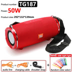20W High PowerBluetooth Speaker Waterproof Portable Column For PC Computer Speakers Subwoofer Boom Box Music Center FM TF -20W TG192 Blue