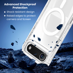 Entronix [Magnetic] Case Compatible with iPhone 17 Air - [Clear] Triple-Layer Heavy Duty Protection