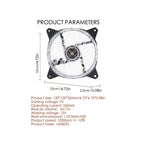 Computer Case Fan LED Case Fan 12CM/0.39ft Cool LED Computer Case Fan; 3pin+4pin; Desktop PC Main Case Cooling Fan