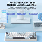 F75 2.4G Wireless/Bluetooth/Wired RGB Mechanical Gaming Keyboard with Customizable 75% Layout and Gasket Structure - Stars (falls) Vector Switch