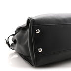 Vitello Seta Snakeskin Crocodile Monster Eyes Medium Peekaboo Iconic Satchel Black Girasole