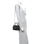 Caviar Quilted Extra Mini Coco Handle Flap Black