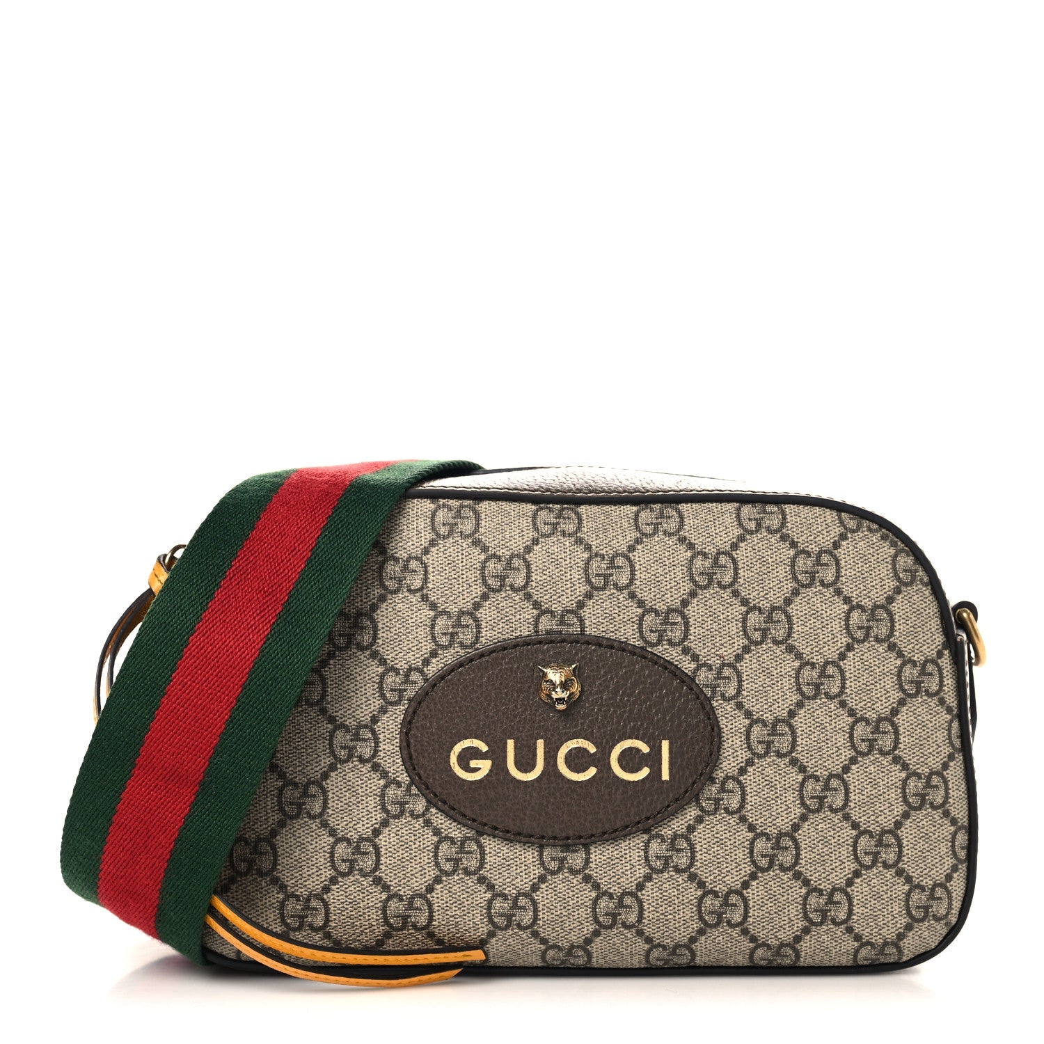 GG Supreme Monogram Web Neo Vintage Shoulder Bag Beige New Acero Crop