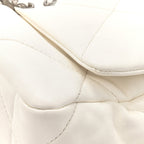 Lambskin Quilted Medium Chanel 19 Flap White