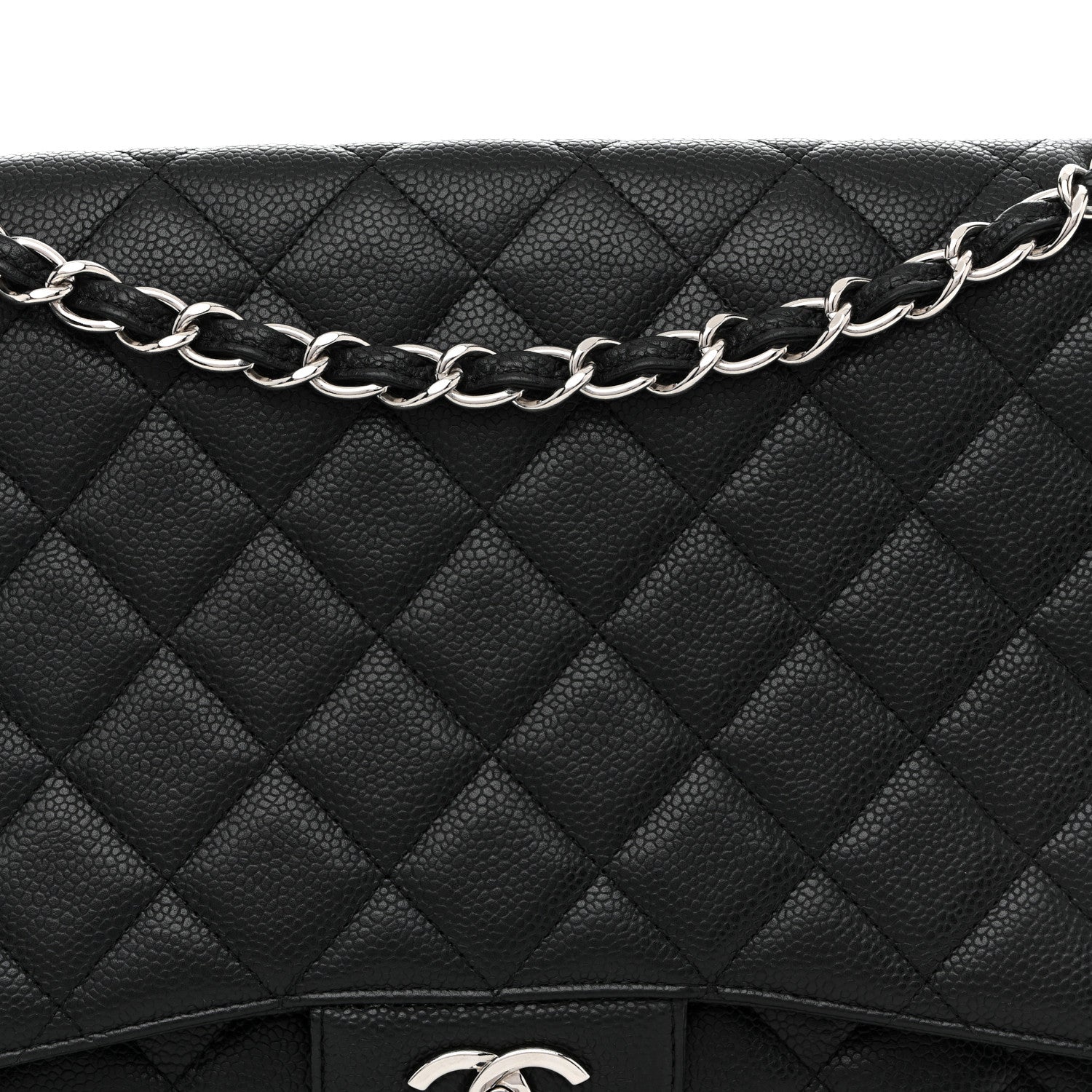 Caviar Maxi Single Flap Black