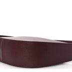 Grained Calfskin Half Moon Shoulder Bag Raisin