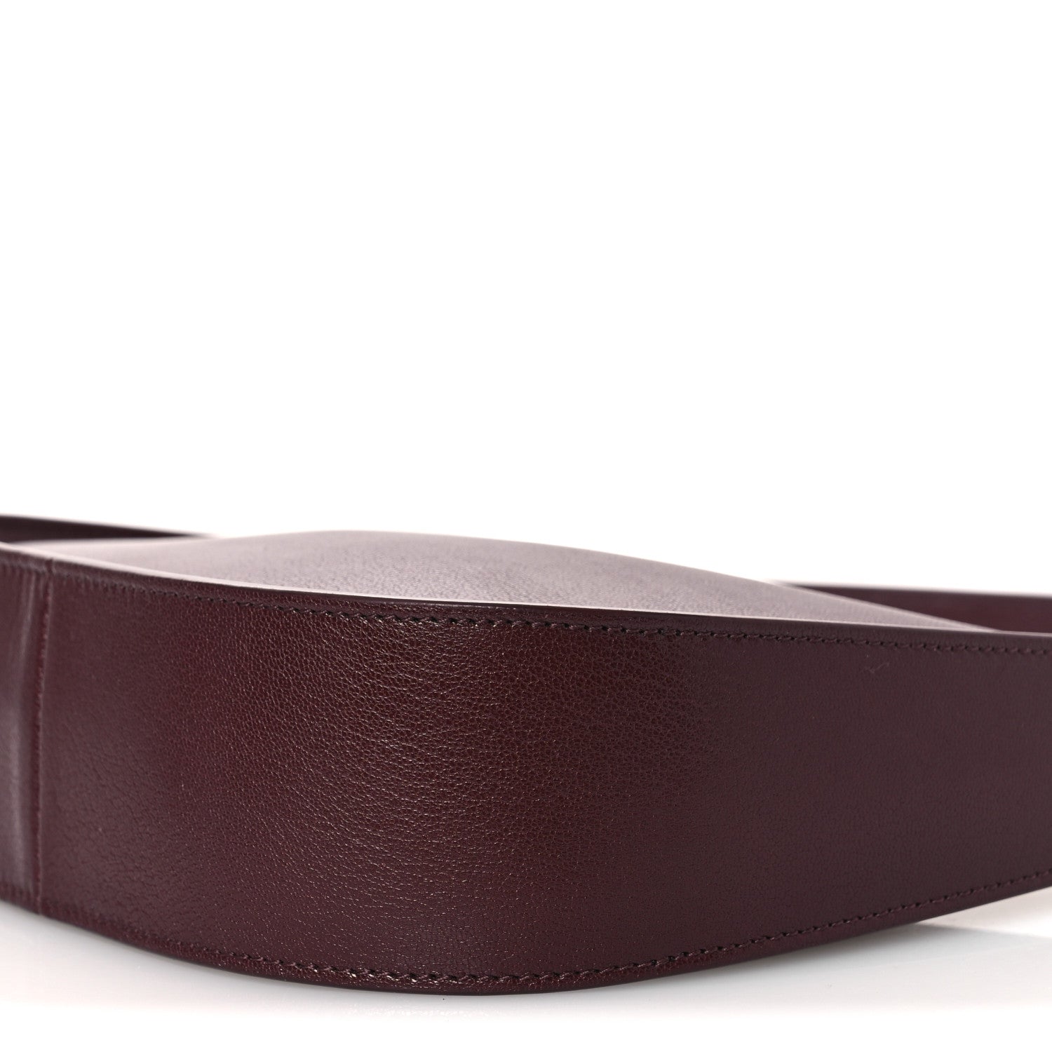 Grained Calfskin Half Moon Shoulder Bag Raisin