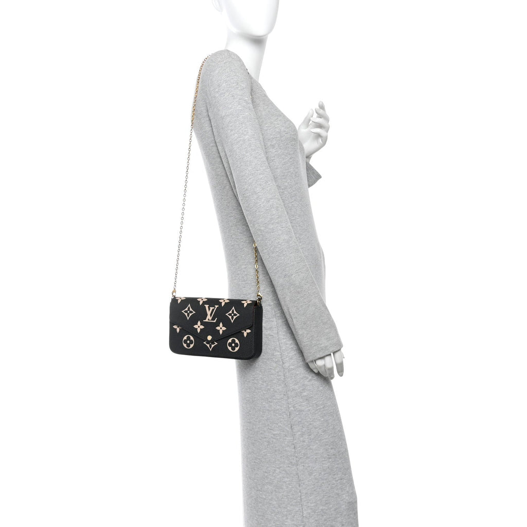 Empreinte Monogram Giant Felicie Pochette Black Beige