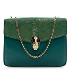 Galuchat Calfskin Serpenti Forever Crossbody Bag Green