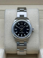 Rolex Oyster Perpetual 28 Watch - Domed Bezel - Black Index Dial - Oyster Bracelet - 276200 bkio