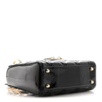 Patent Cannage Mini Lady Dior Black