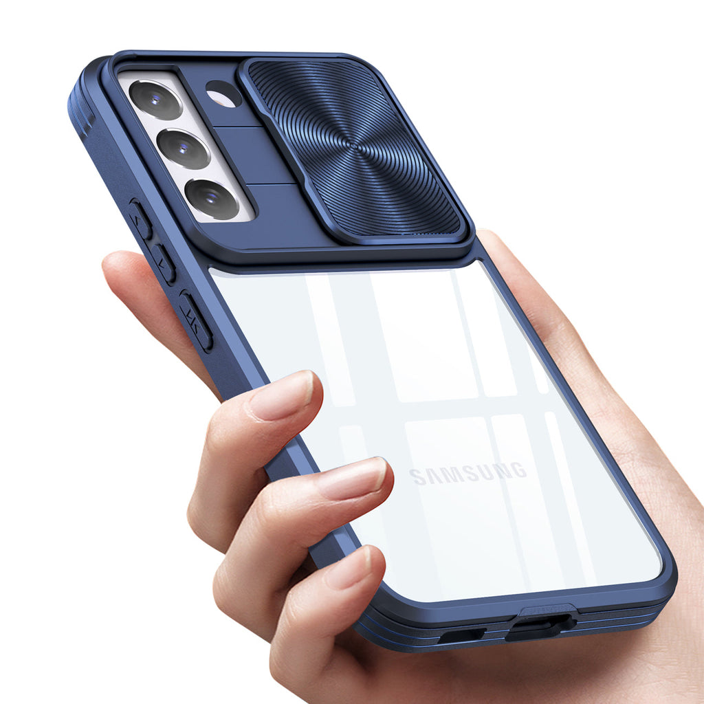 Full Protection With Mobile Phone Protective Film Slide Camera Lens Phone Case For Samsung Galaxy S 22 In Navy
