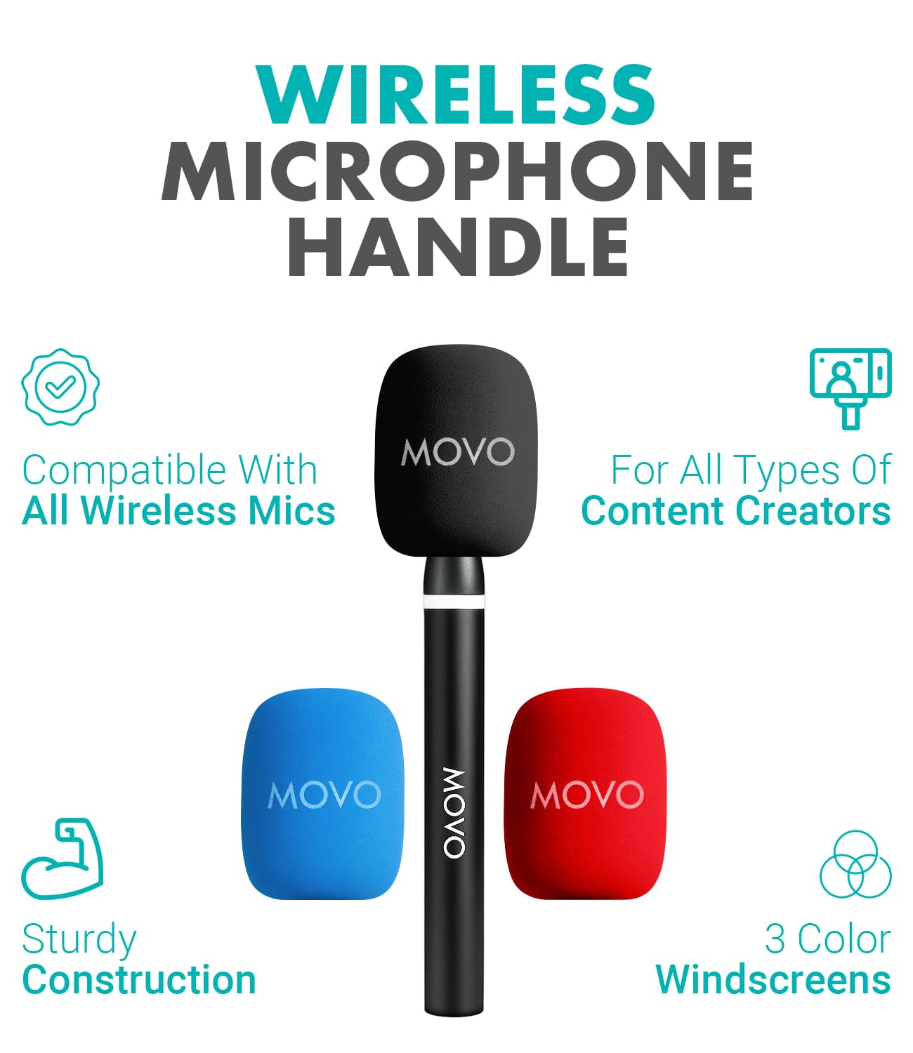 Movo WMX-HM2 Handle for Wireless Microphones