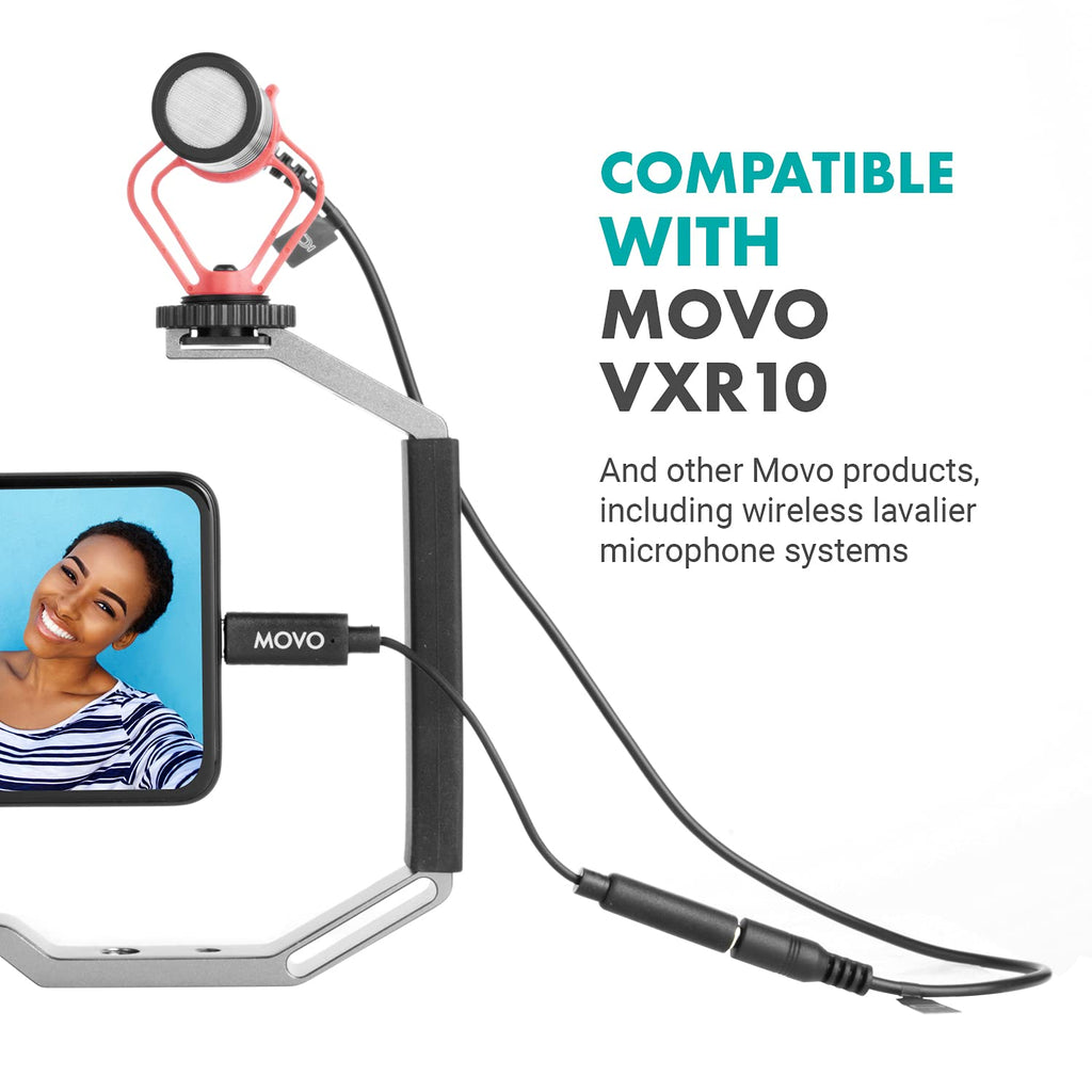 Movo UCMA-2 Female 3.5mm TRRS to USB-C Mic. Adapter