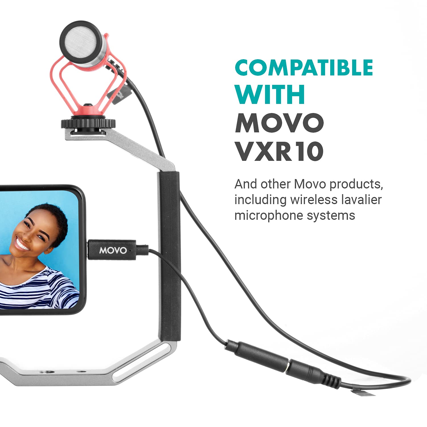 Movo UCMA-2 Female 3.5mm TRRS to USB-C Mic. Adapter