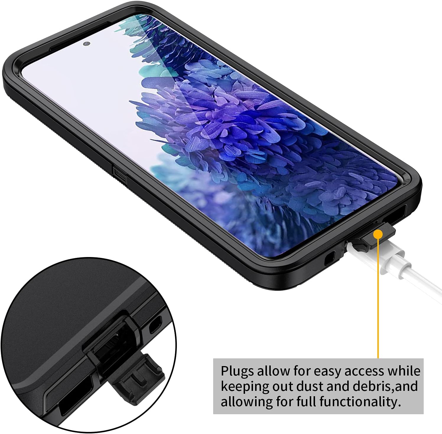 Entronix Case Compatible with Galaxy S24 Plus - Triple-Layer Heavy Duty Protection