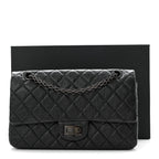 Aged Calfskin Quilted 2.55 Reissue 225 Flap So Black