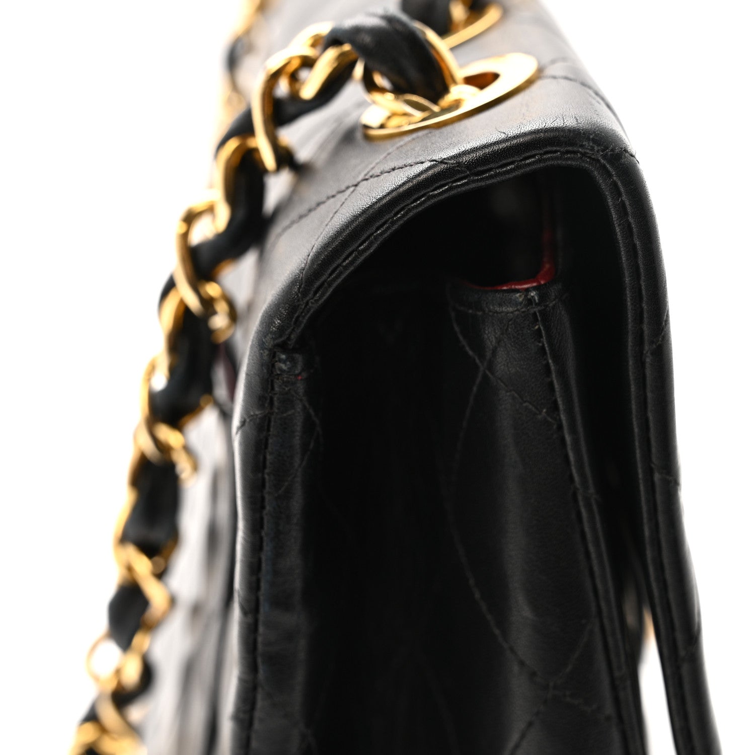 Lambskin Quilted XL Jumbo Single Flap Black