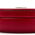 Snakeskin Broadway Mini Heart Top Handle Bag Rasberry Candy