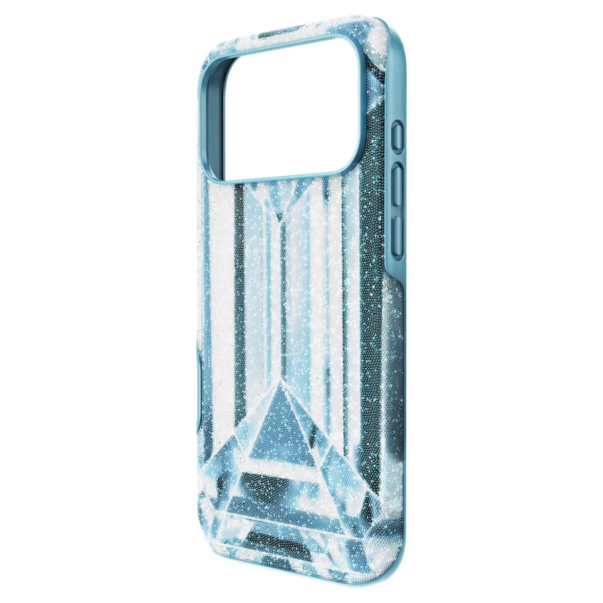 High smartphone case, Crystal effect, iPhone 17 Pro Max, Blue