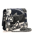 Canvas Printed Quilted 2.55 Reissue Wallet On Chain WOC White Black Navy Blue