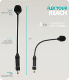 Movo MV-M101 Gooseneck Lav Mic Pack for 2