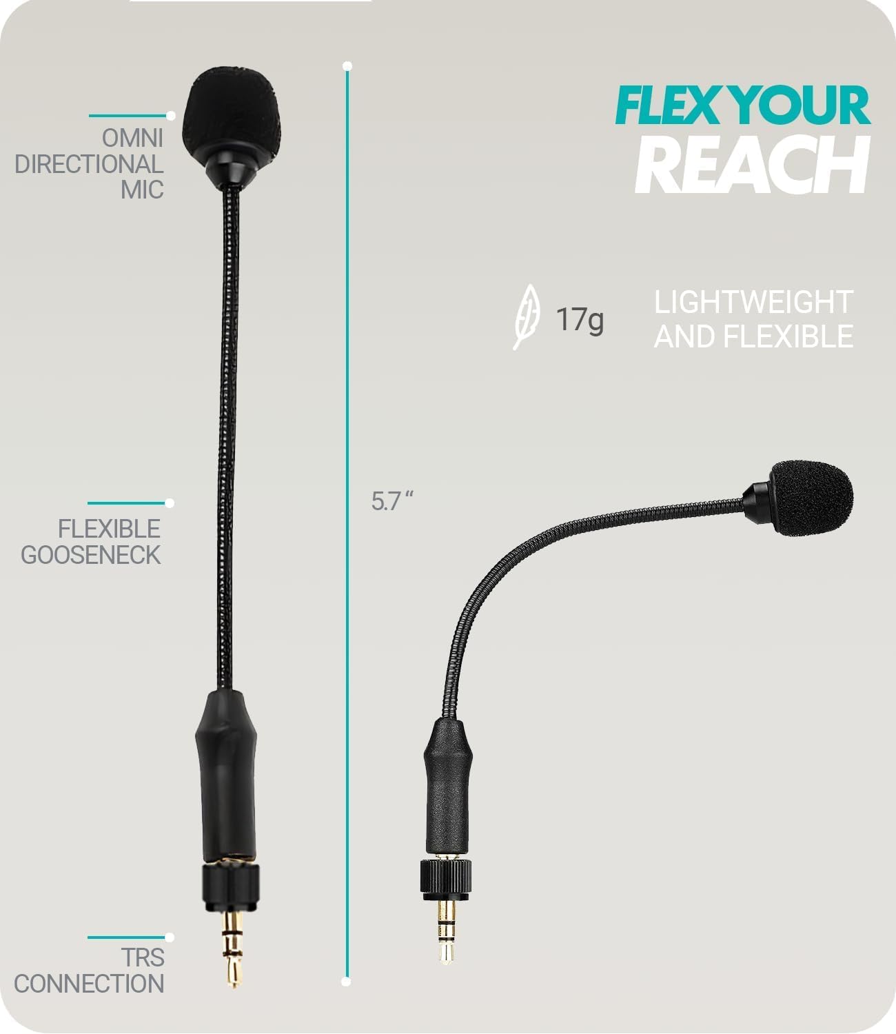 Movo MV-M101 Gooseneck Lav Mic Pack for 2