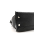 Vitello Dolce Shiny Nappa Plexglass Granite Medium Peekaboo Iconic Satchel Black
