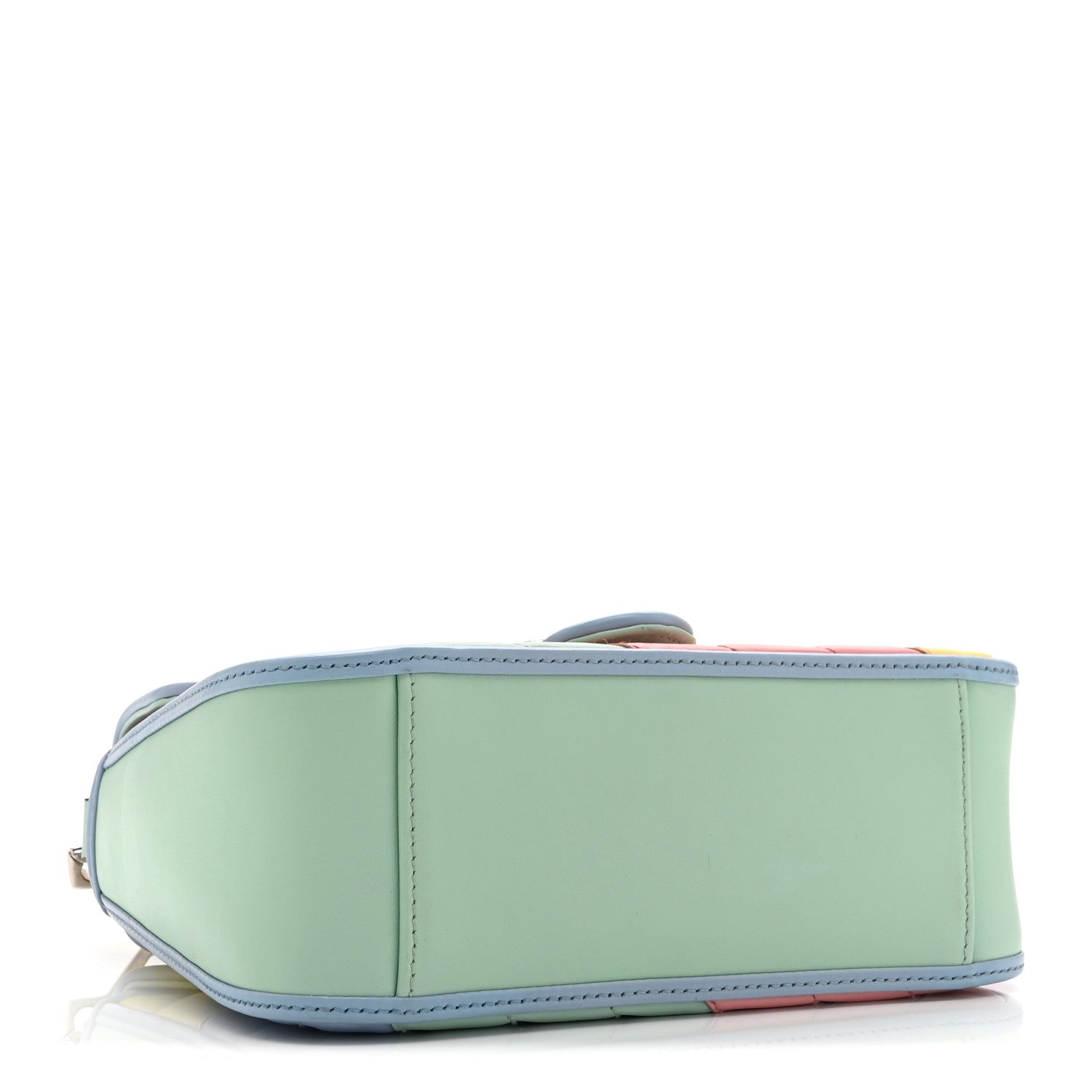 Calfskin Matelasse Diagonal Mini GG Marmont Top Handle Shoulder Bag Multicolor Pastel