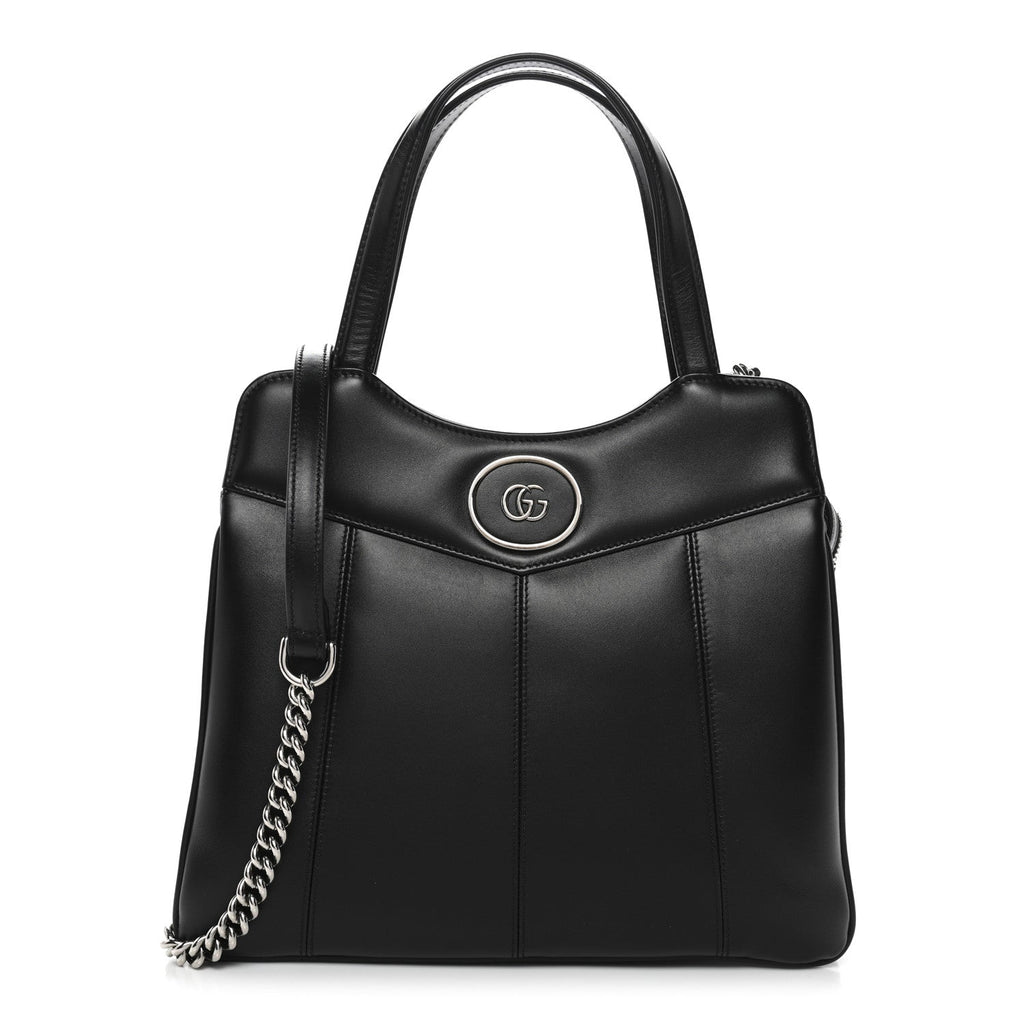 Calfskin Petite GG Small Tote Bag Black