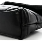 Lambskin Quilted Toy Loulou Puffer Monogram Chain Satchel Black