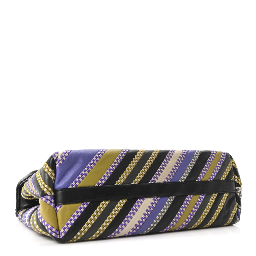 Nappa Striped Small Olimpia Black Multicolor