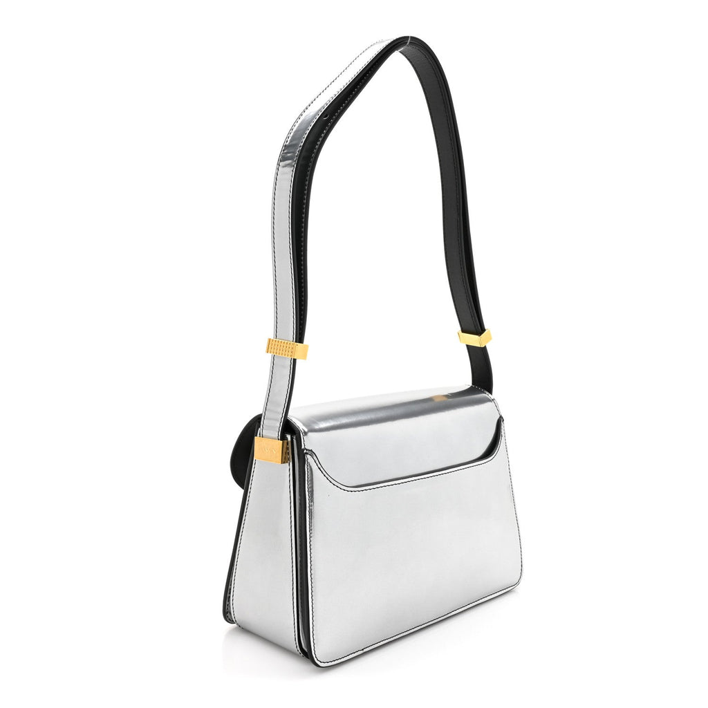 Metallic Calfskin Concerto Bag SIlver