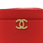 Caviar Quilted Waist Bag Red
