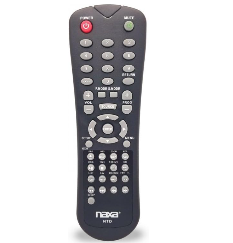 Original Replacement Remote Control for  NT and NTD Model 12 Volt TVs and TV/DVD Combo Players