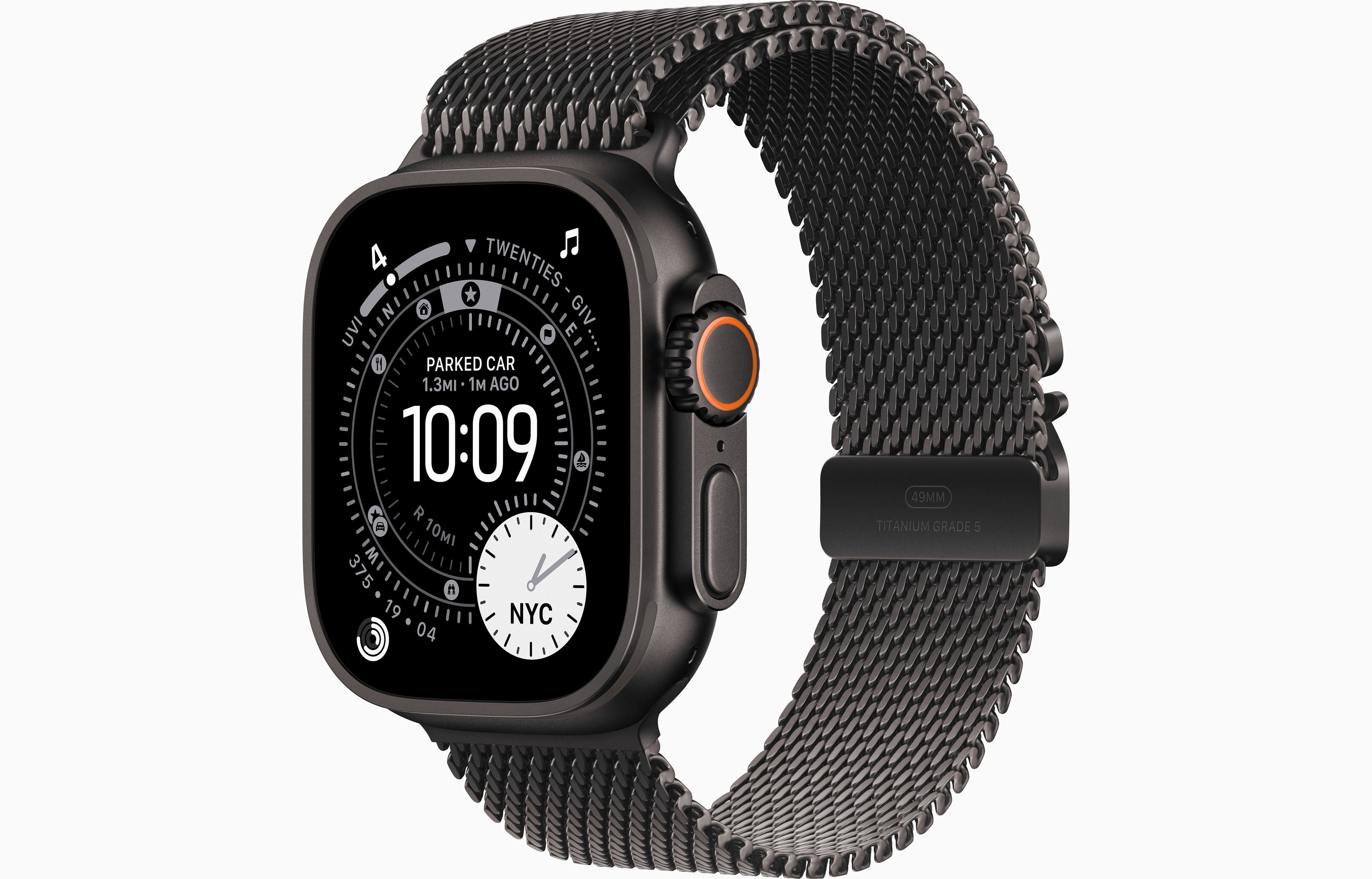 Apple Watch Ultra 3 GPS + Cellular 49mm Natural Titanium Case with Natural Titanium Milanese Loop