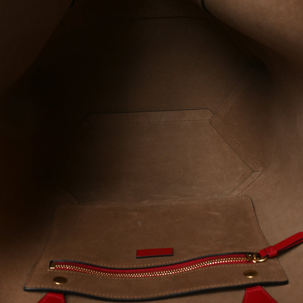 Calfskin Medium Diamond Tote Red