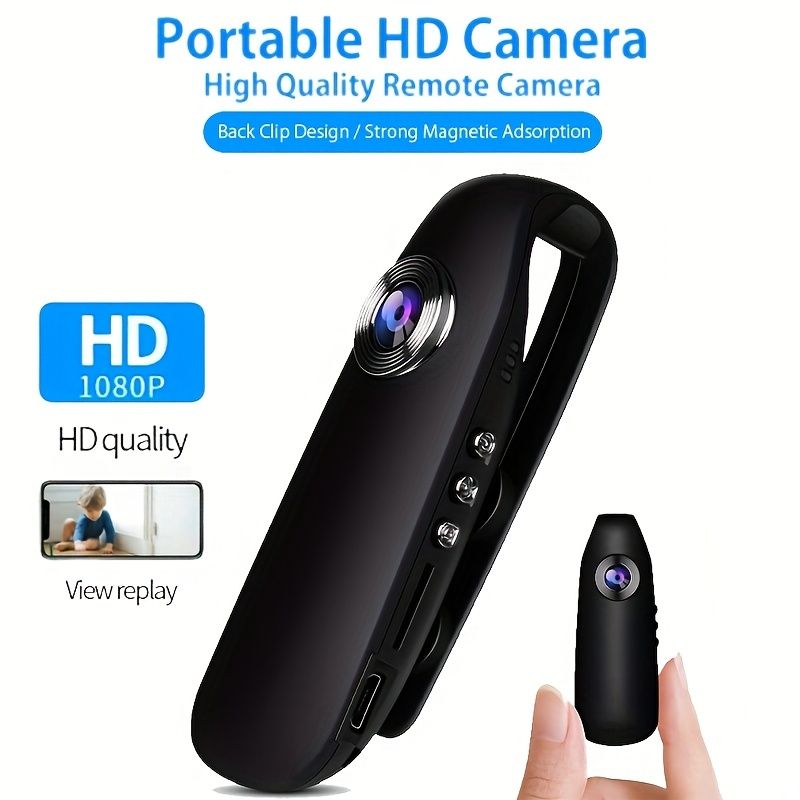 Small Body Cameras; 1080P Full HD Mini Camera Body Wear Camera;with 32GB Card; Portable Pocket Body Cams With Back Clip; Video & Audio Recording; Motion Activated