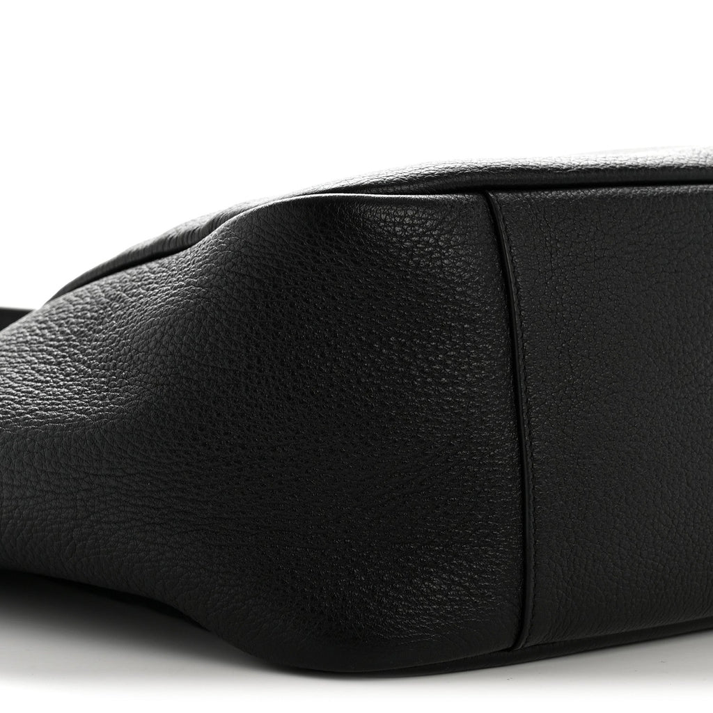 Grained Deerskin Bea Tote Black