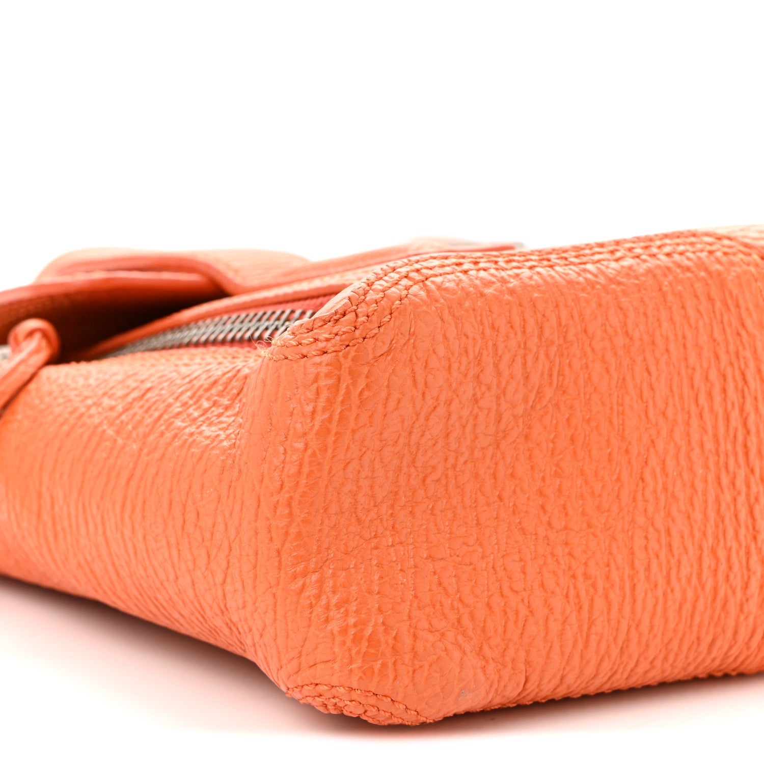 Textured Calfskin Mini Pashli Satchel Orange