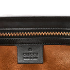 GG Supreme Monogram Calfskin Medium Padlock Shoulder Bag Beige Black Cuir
