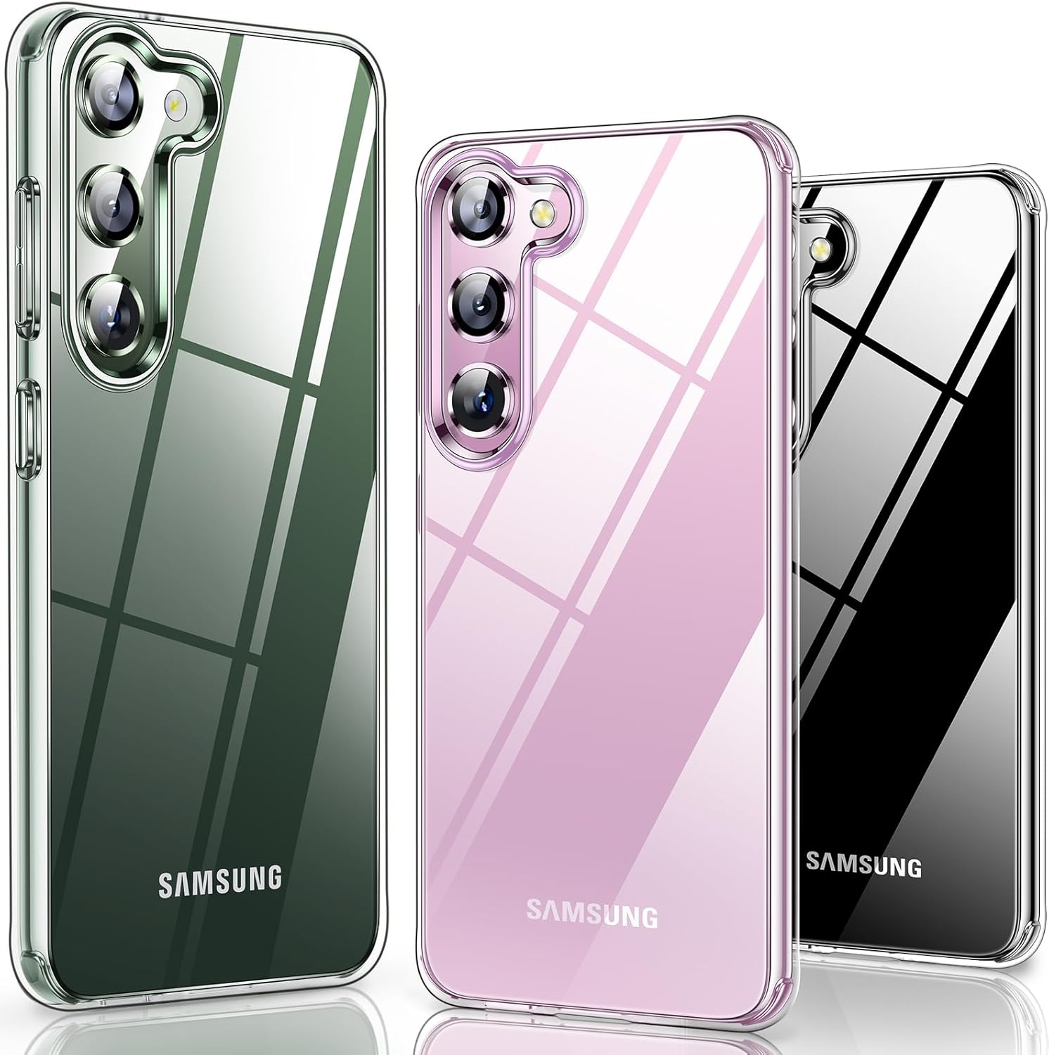 Entronix Case Compatible with Galaxy S23 FE - [Hard Back] Clear Cover