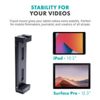 Movo Tablet Vlogging Kit for iPad with Mic, Light, Full-Size Tripod