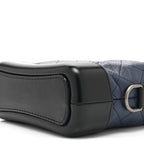 Aged Calfskin Quilted Small Gabrielle Hobo Navy Black