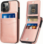 Entronix Case Compatible with iPhone 13 Pro Max - [6 Slot Card Holder] Slim Leather Wallet